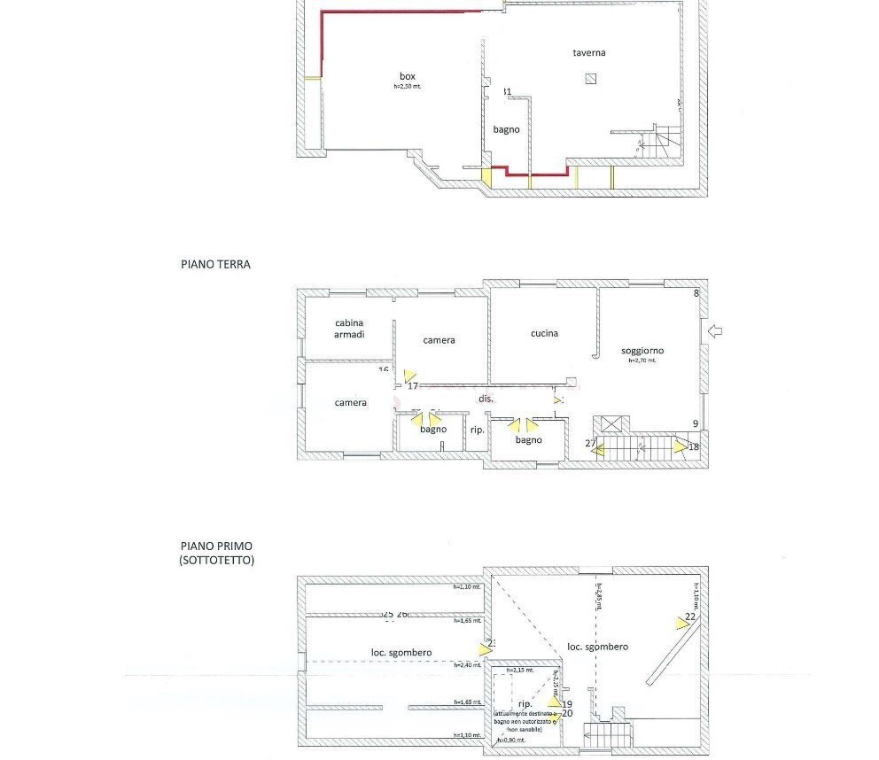 1.jpg - Villa at auction Regione Rollo 117, Albenga - floor plans 1