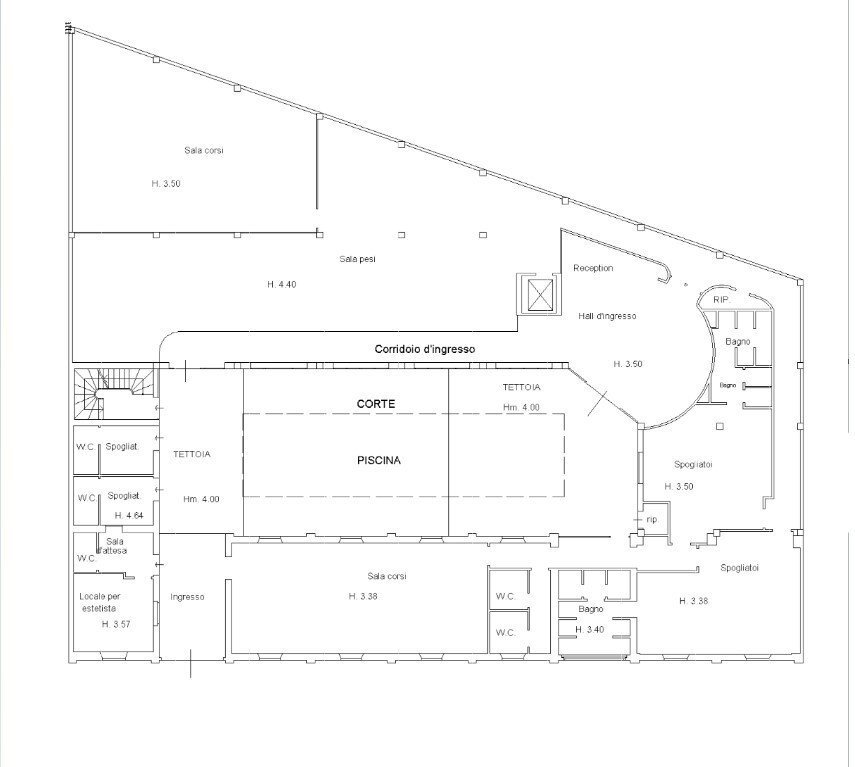 1.jpg - Gym and Sports Facilities at auction Via Girgenti 3, Alessandria - floor plans 1