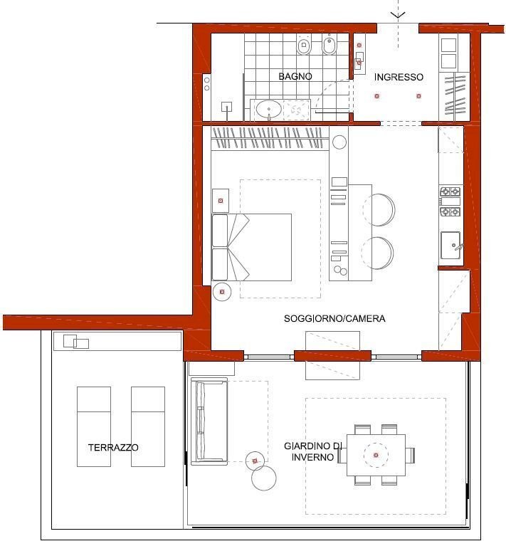 plan progetto.JPG - One-room apartment Via Eraldo Fico 100, Sestri Levante - floor plans 1