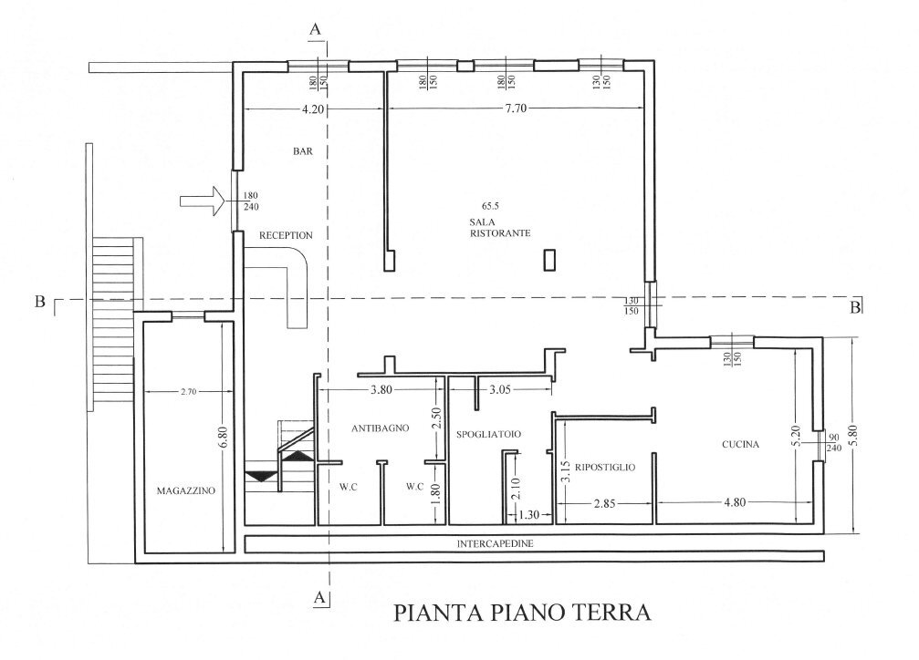 P0.jpg - Hotel - Accommodation facility Via Giacomo Leopardi 10, Carro - floor plans 1