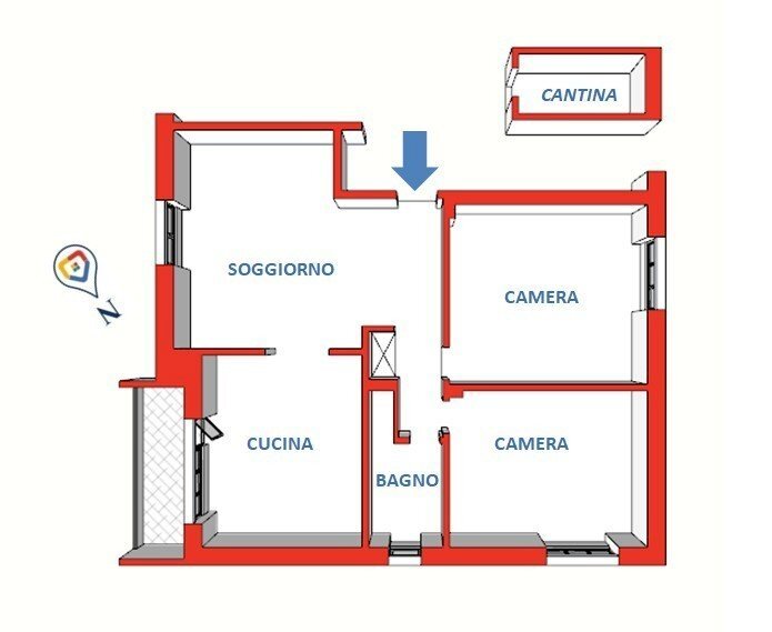 VIA NAPOLI 48.jpg - Apartment Via Napoli 48, Genova - floor plans 1