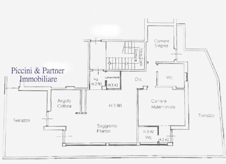 pln .jpg - Attico Viale XX Settembre  5, Carrara - planimetria 1