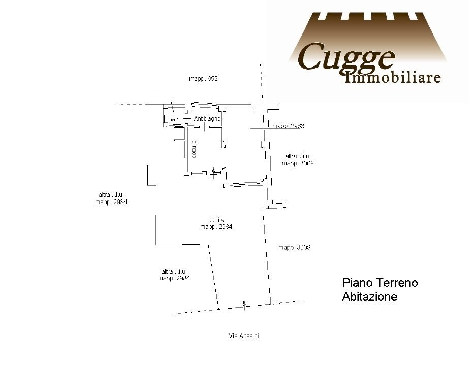 plan catasto web.jpg - Villa Via G. Ansaldi 20, Sanremo - planimetria 1