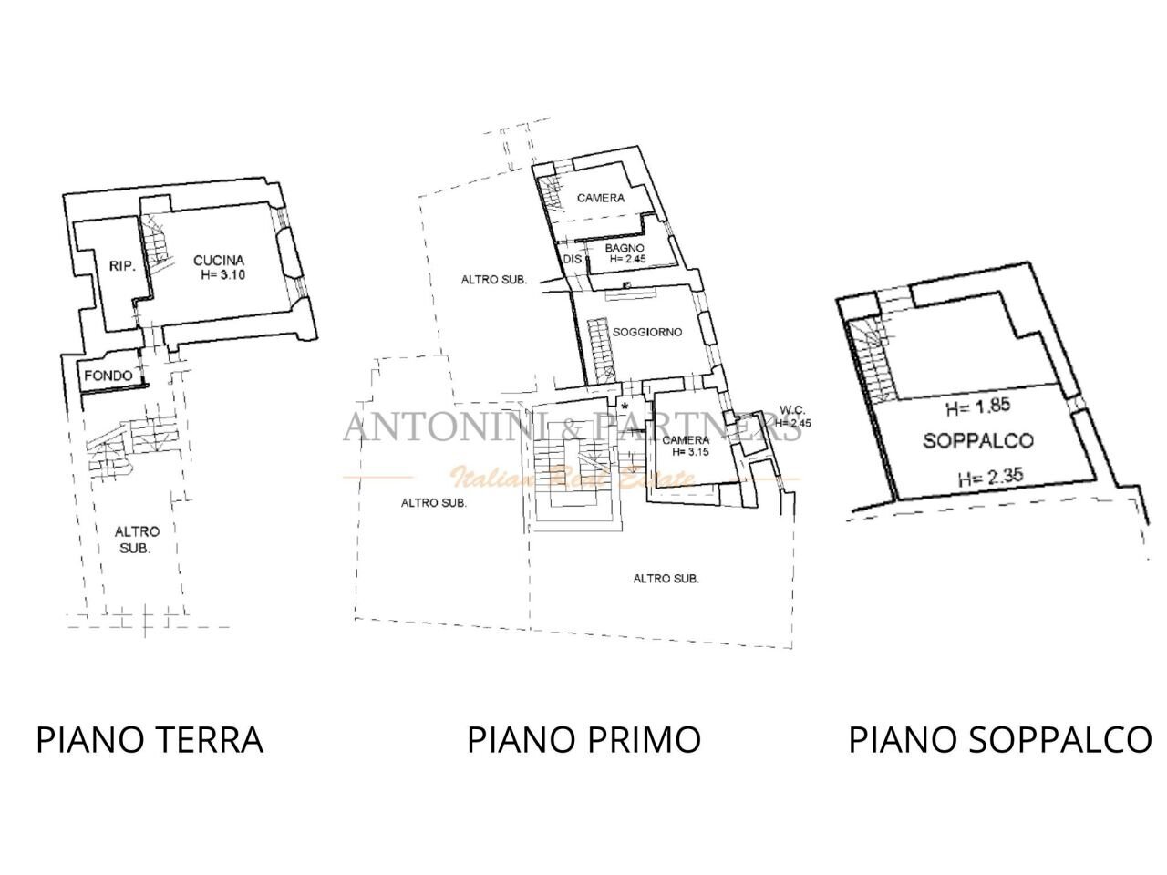 Appartamento Le Rondini - Planimetria - Quadrilocale Via Augusto Ciuffelli, Todi - planimetria 1