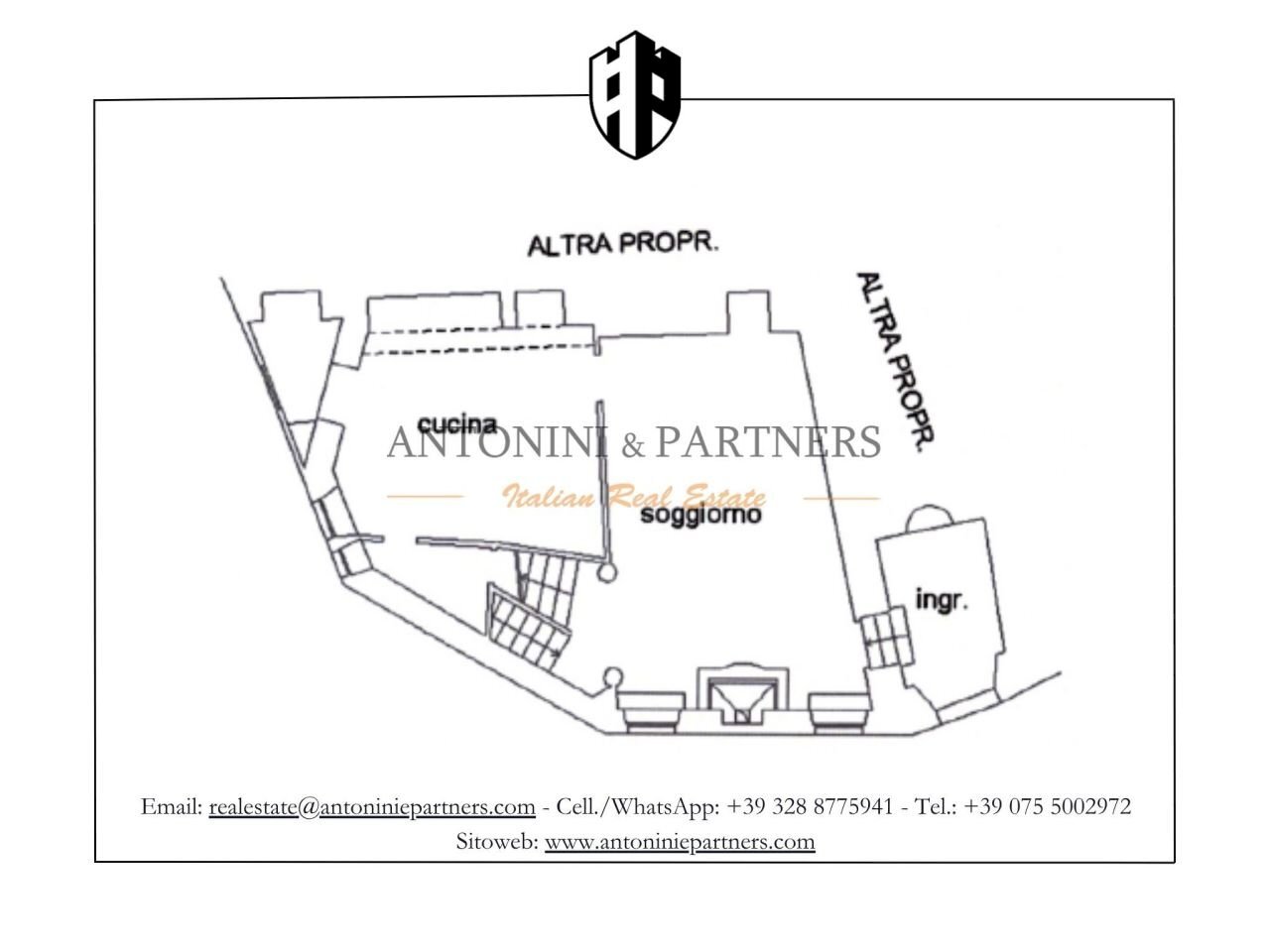 Planimetria Appartamento Nobili.jpg - Appartamento Via di Santa Prassede, Todi - planimetria 1
