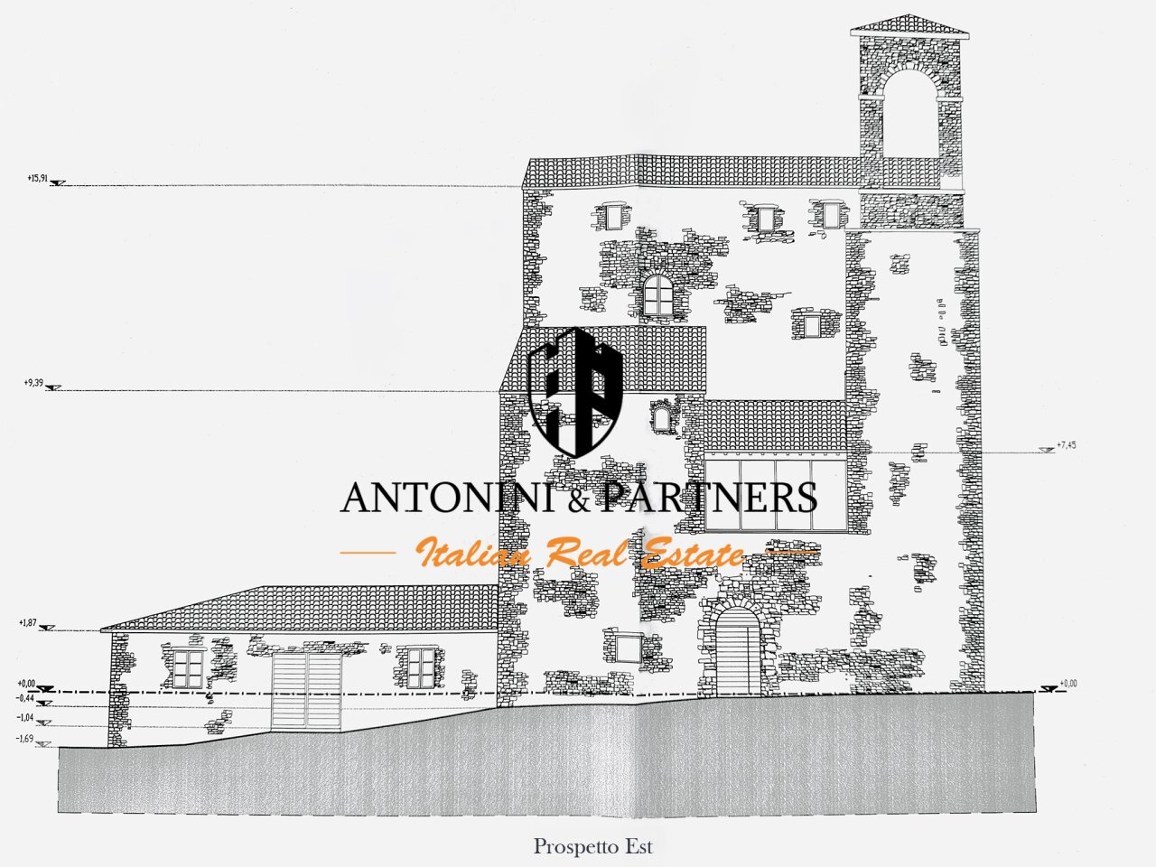 Torre di Izzalini - Prospetto est.jpg - Casa indipendente Frazione Izzalini 14, Todi - planimetria 1