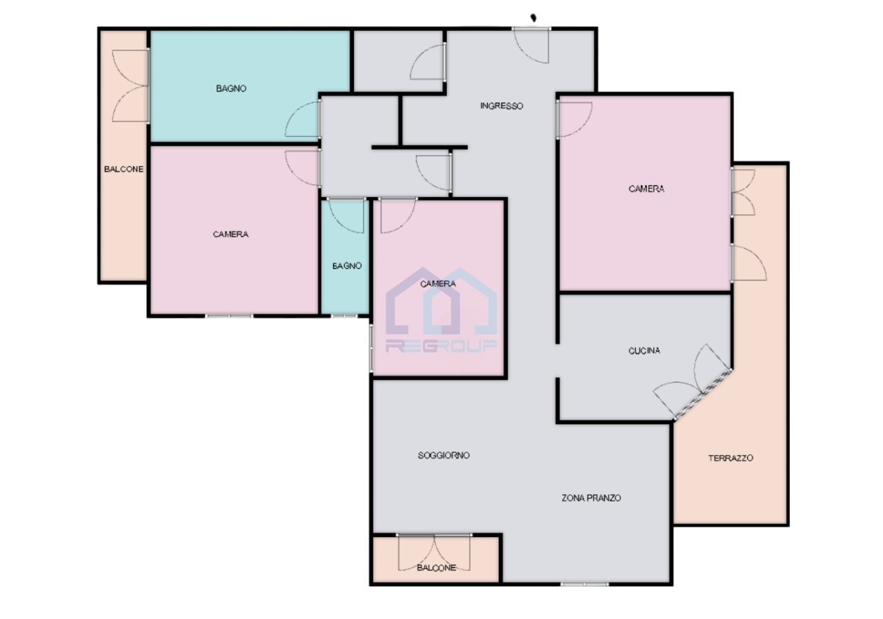 PLANIMETRIA - Appartamento Via Fratelli Grondona 18, Savona - planimetria 1