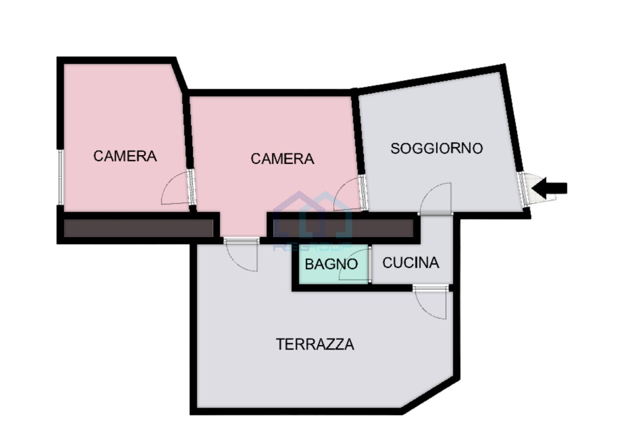 PLANIMETRIA - Trilocale Via Aicardi 34, Celle Ligure - planimetria 1