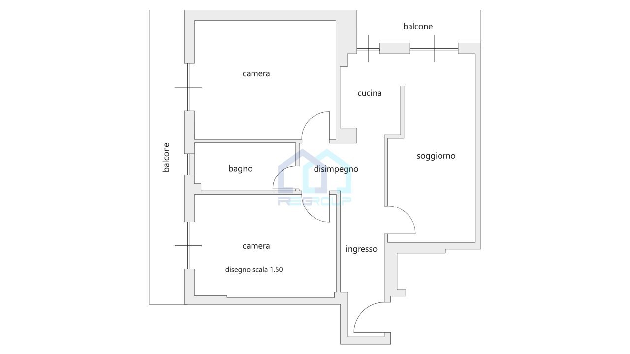planimetria - Quadrilocale Via Napoleone Buonaparte 1, Alassio - planimetria 1