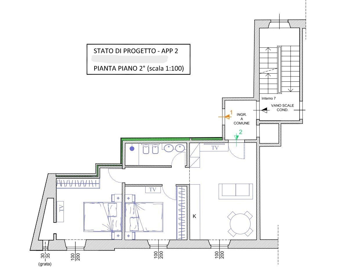 APP 2.jpg - Trilocale Via Masaccio, Firenze - planimetria 1