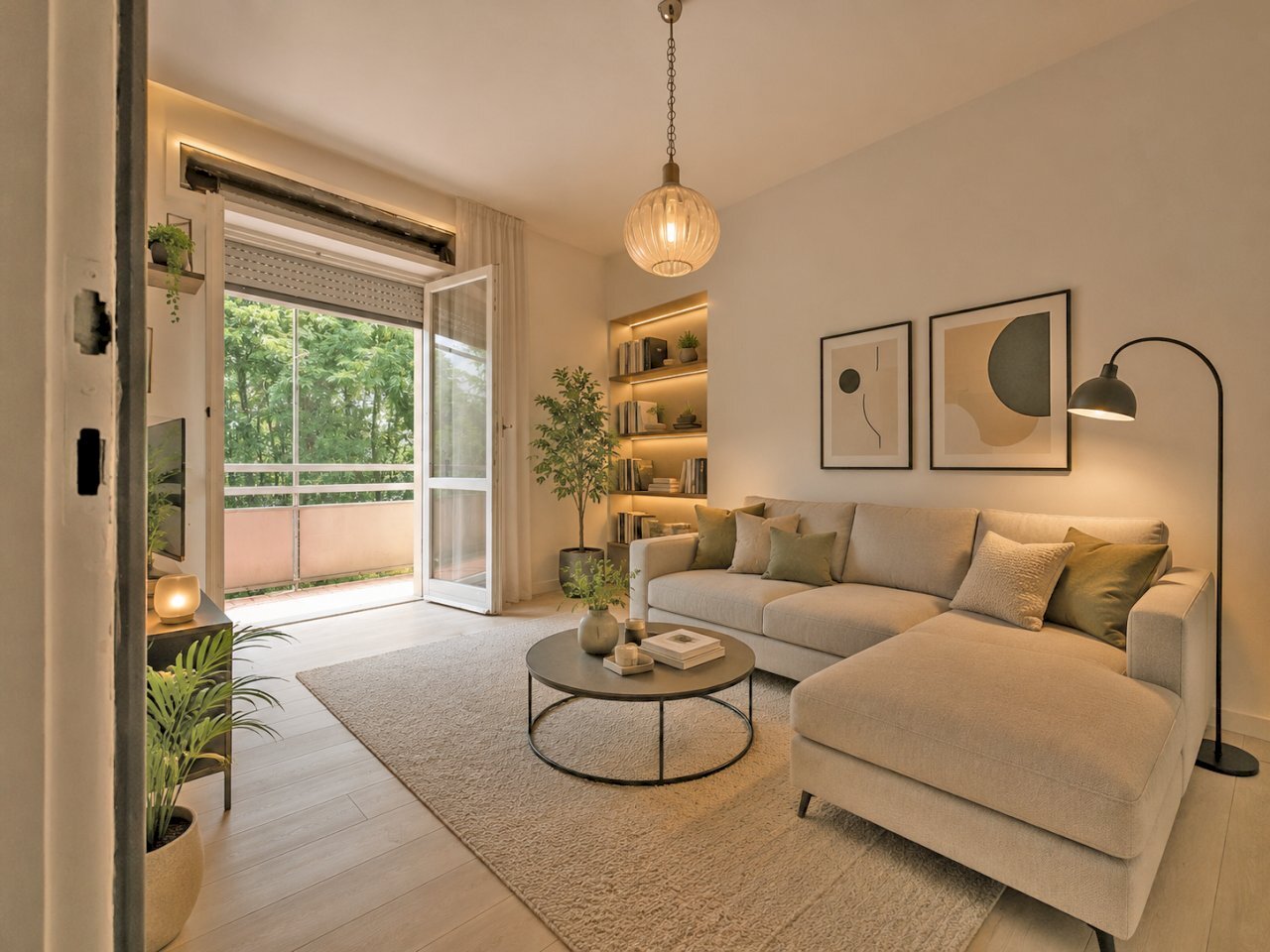 rendering soggiorno - Quadrilocale Via Verbano 16, Leggiuno - foto 1