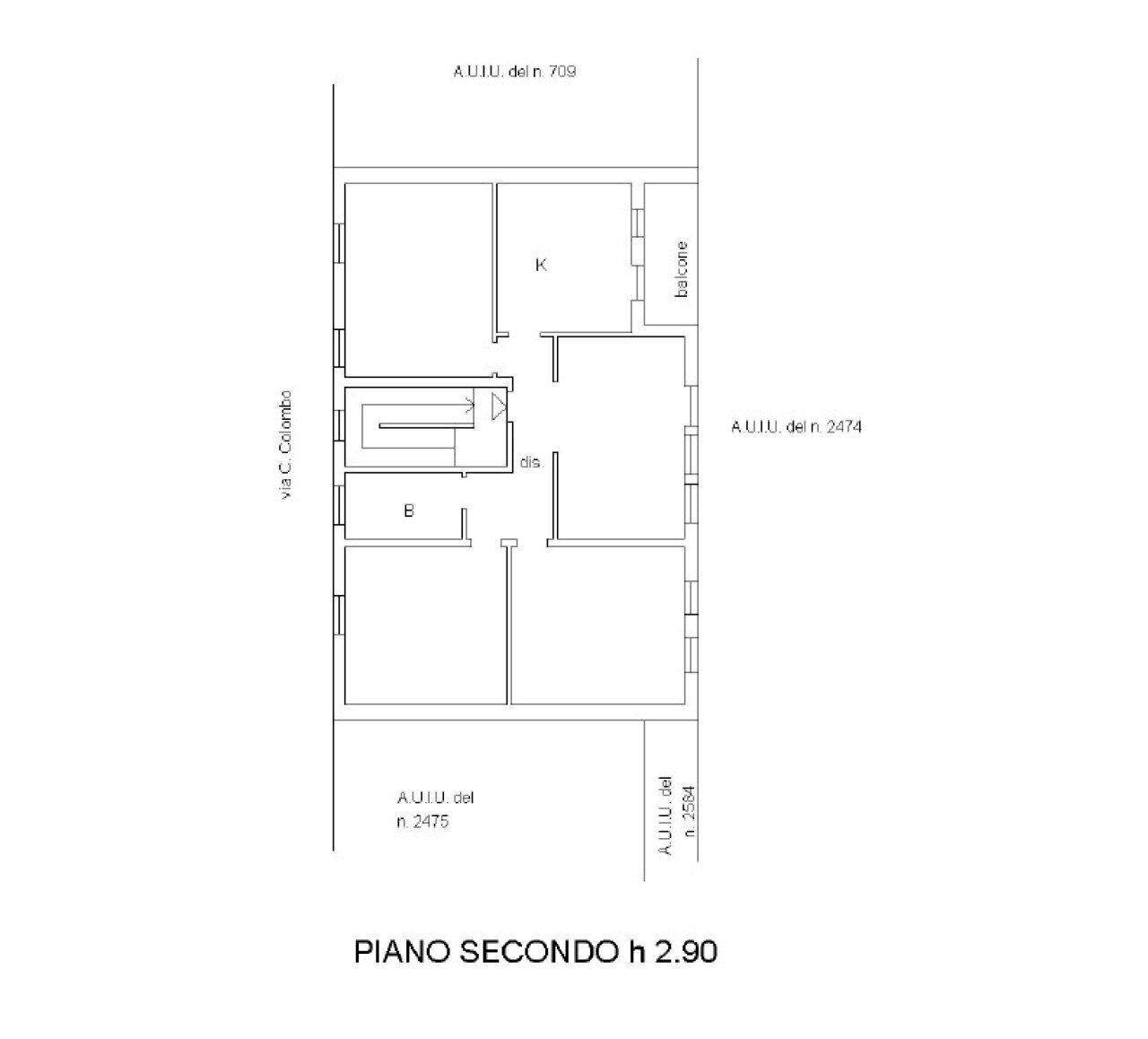 app 2 piano.jpg - Appartamento Via Carlo Colombo 22, Travedona-Monate - planimetria 1