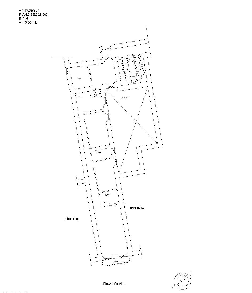 Plan. P.zza M. Grappa 11.jpg - Appartamento Piazza Monte Grappa 11, Frascati - planimetria 1