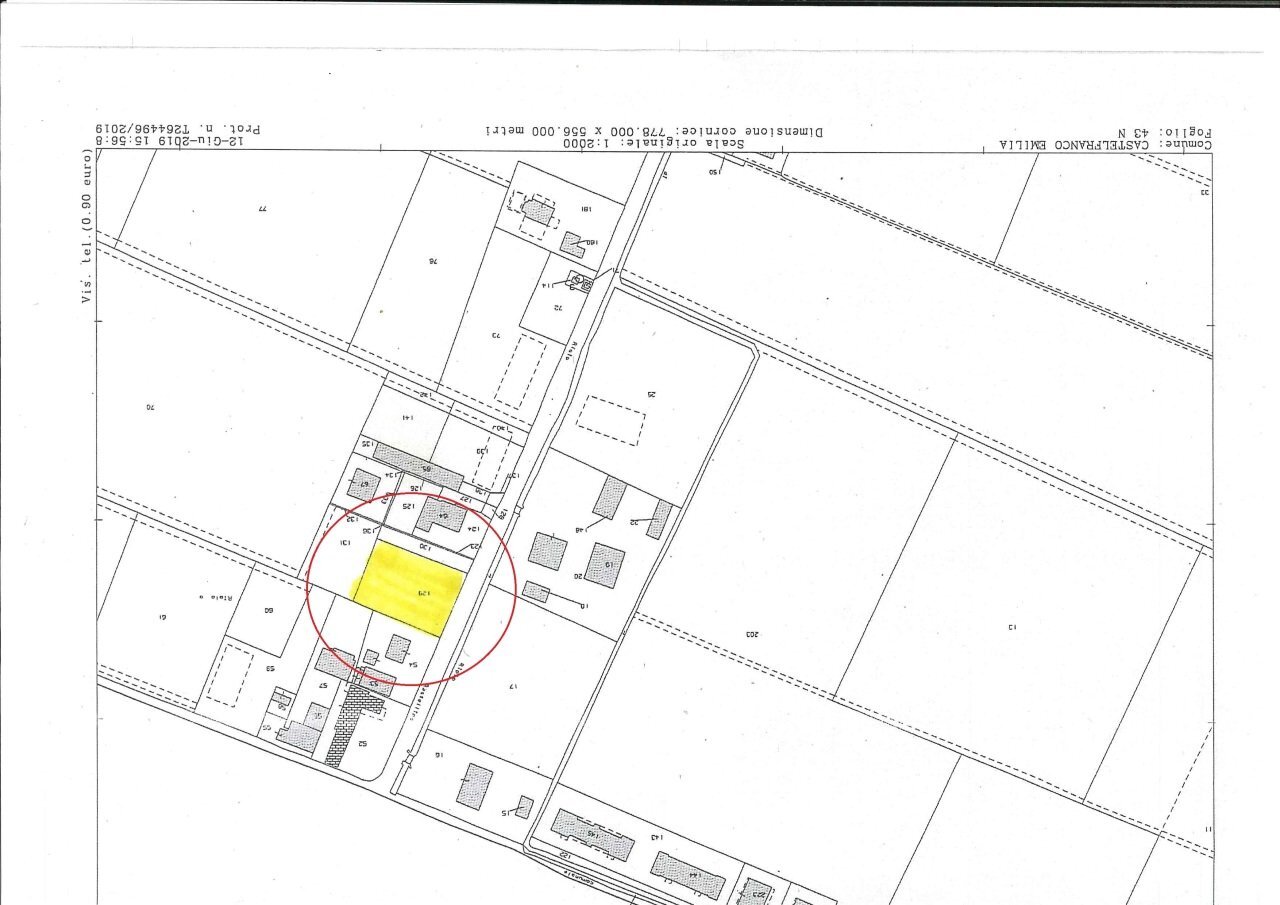 Mappa cat.jpg - Terreno edificabile Via per Riolo 46, Castelfranco Emilia - planimetria 1