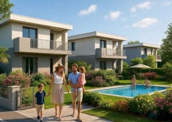 vista con piscina.jpg - Three-room apartment Via Giuseppe Garibaldi, Bonate Sotto - photo 2