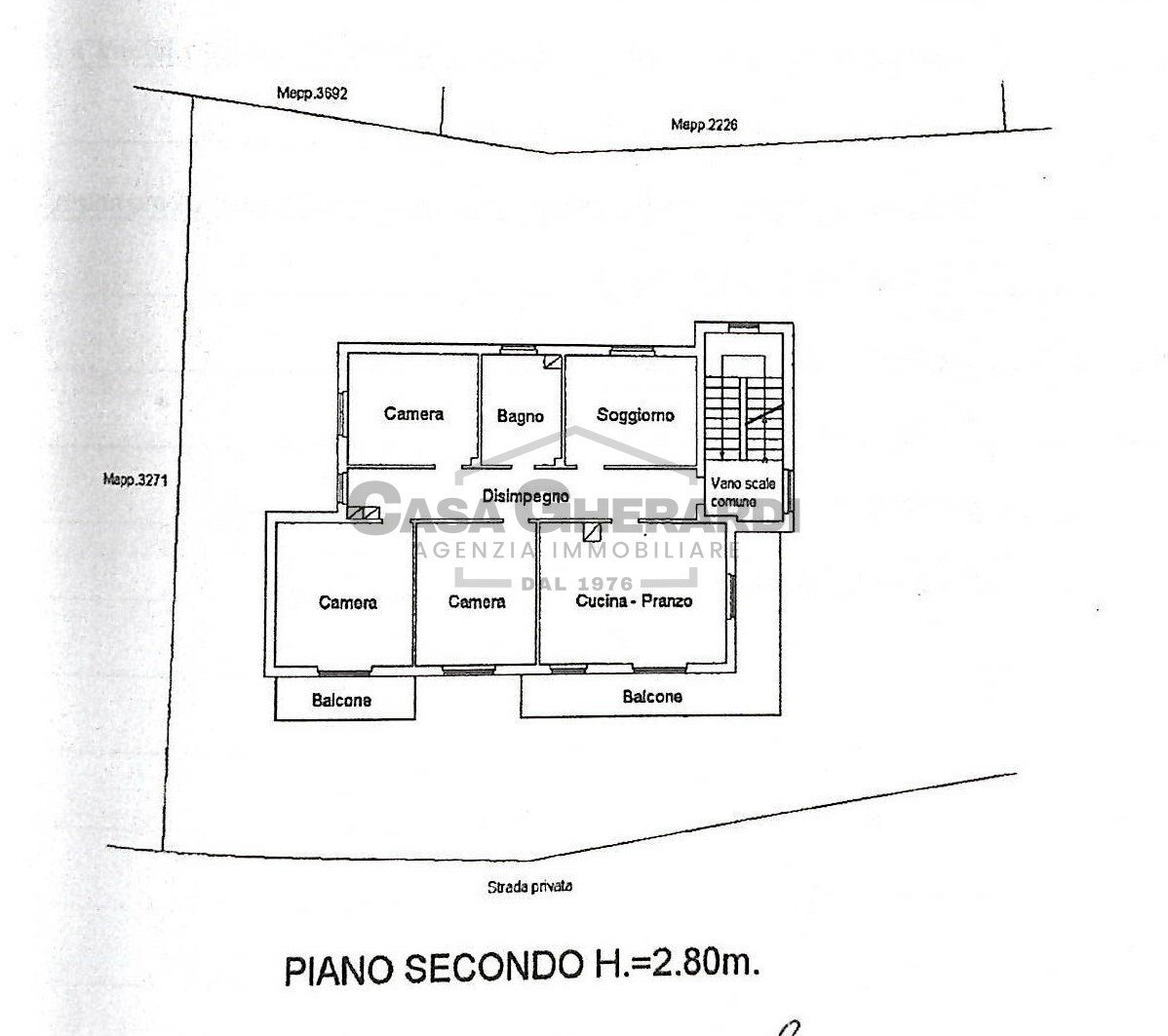 PIANTINA.jpg - Four-room apartment Via Marche 2, Corna Imagna - floor plans 1