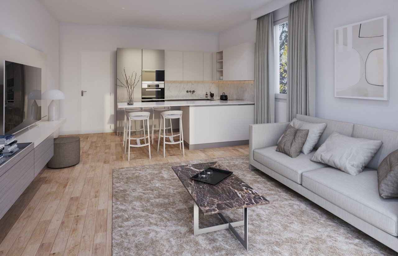 2-Cucina e soggiorno piano terra_Giovanni XXII.jpg - Quadrilocale Via Oreste Vancini, Castel Maggiore - foto 3