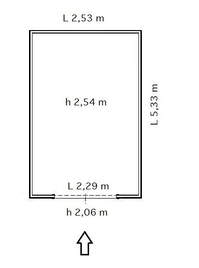 1-planimetria garage.jpg.jpg - Box Via Galliera 232, Argelato - planimetria 1