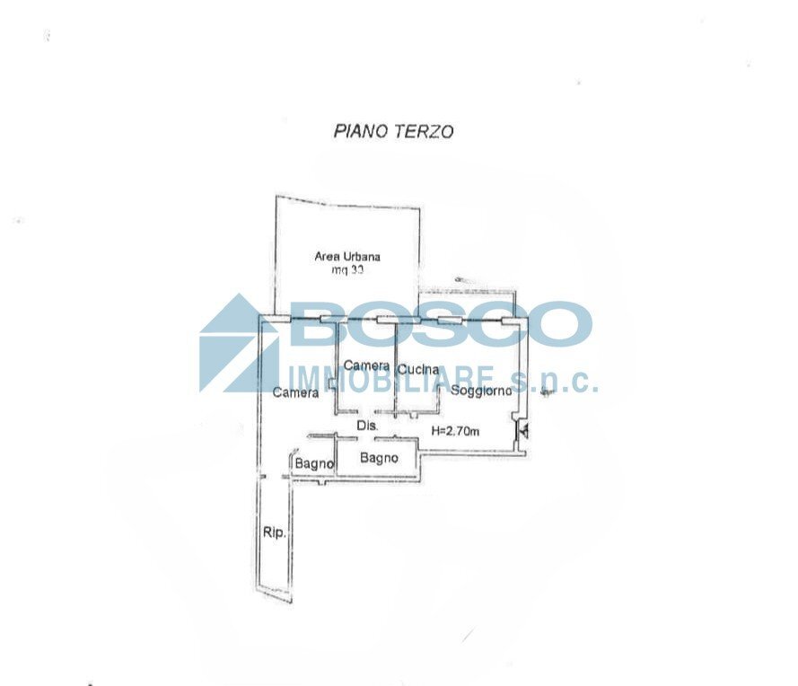 planimetria per pubblicazione.JPG - Four-room apartment Via dei Buggi 51, La Spezia - floor plans 1