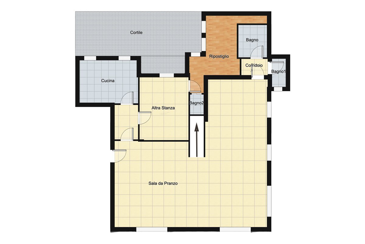 Planimetria_color.jpg - Locale Commerciale Via A. Tosoni 55, Brescia - planimetria 1