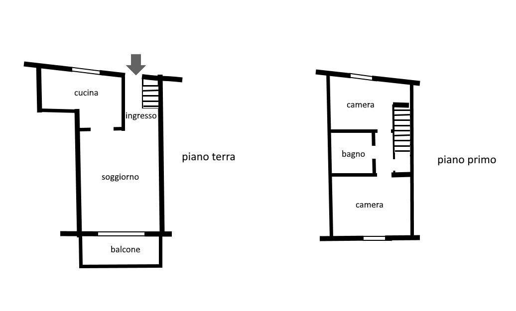 planimetria.jpg - Four-room apartment Via Solari e Queirolo 6, Zoagli - floor plans 1