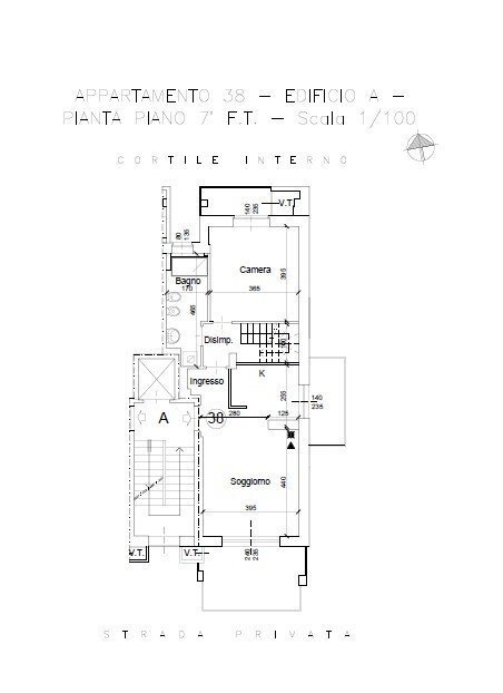 planimetria siti piano 6?.jpg - Three-room apartment Via Pietro Cossa 105, Torino - floor plans 1