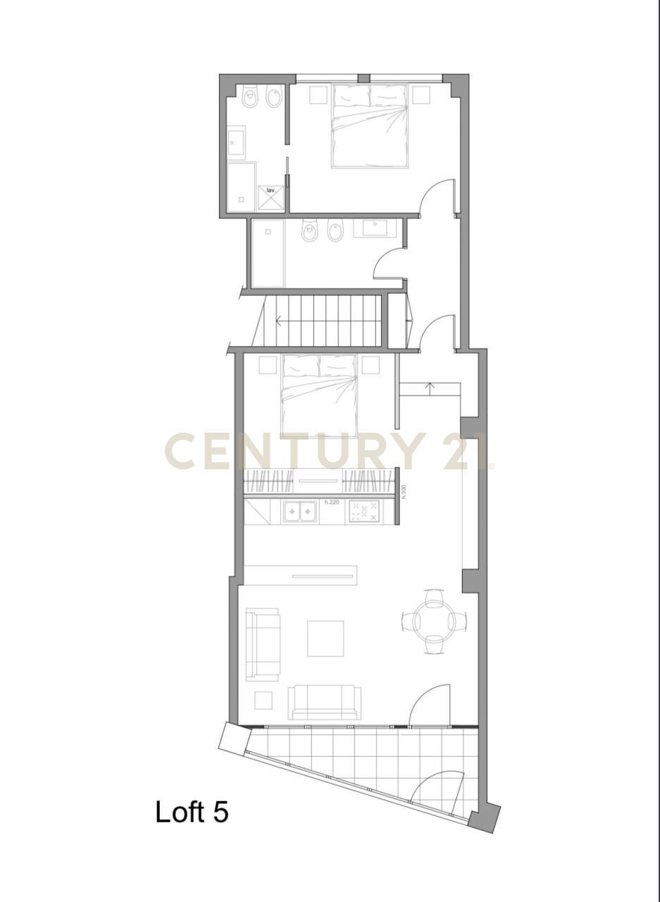 Planimetria Via dell\' Olmata - Loft Via dell'Olmata 30, Roma - planimetria 1
