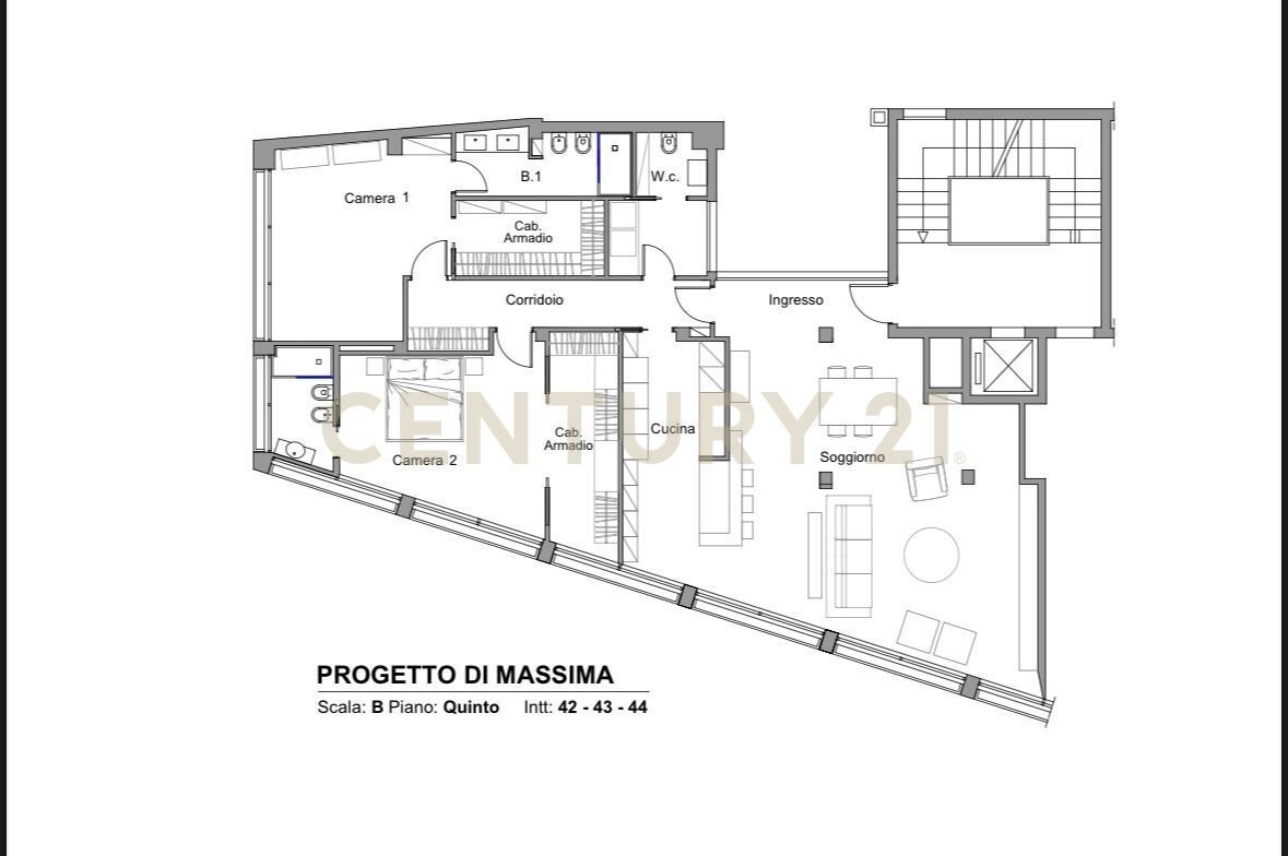 Planimetria - Quadrilocale Via dell'Olmata 30, Roma - planimetria 1