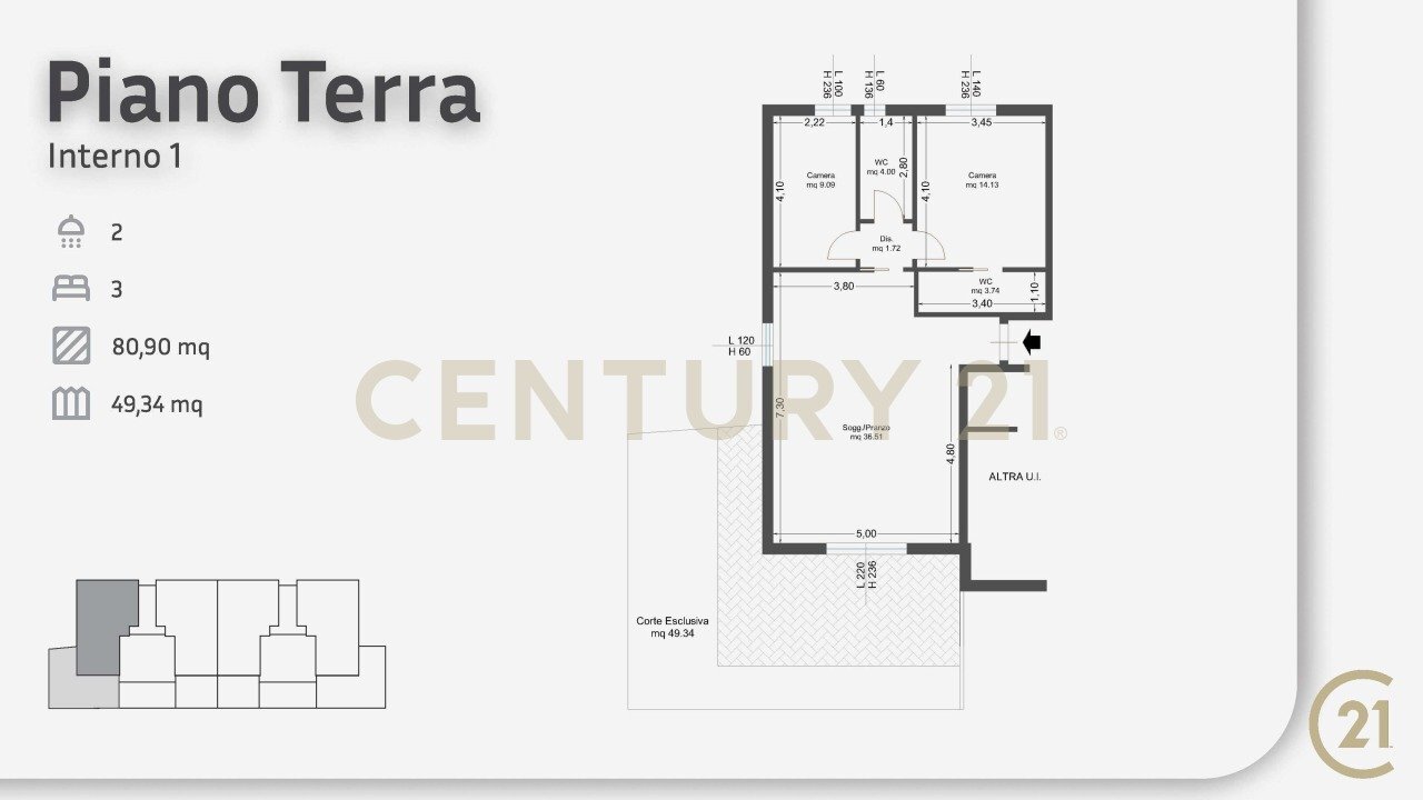 Il poggione - Trilocale Via Brasile 28, Grosseto - planimetria 1
