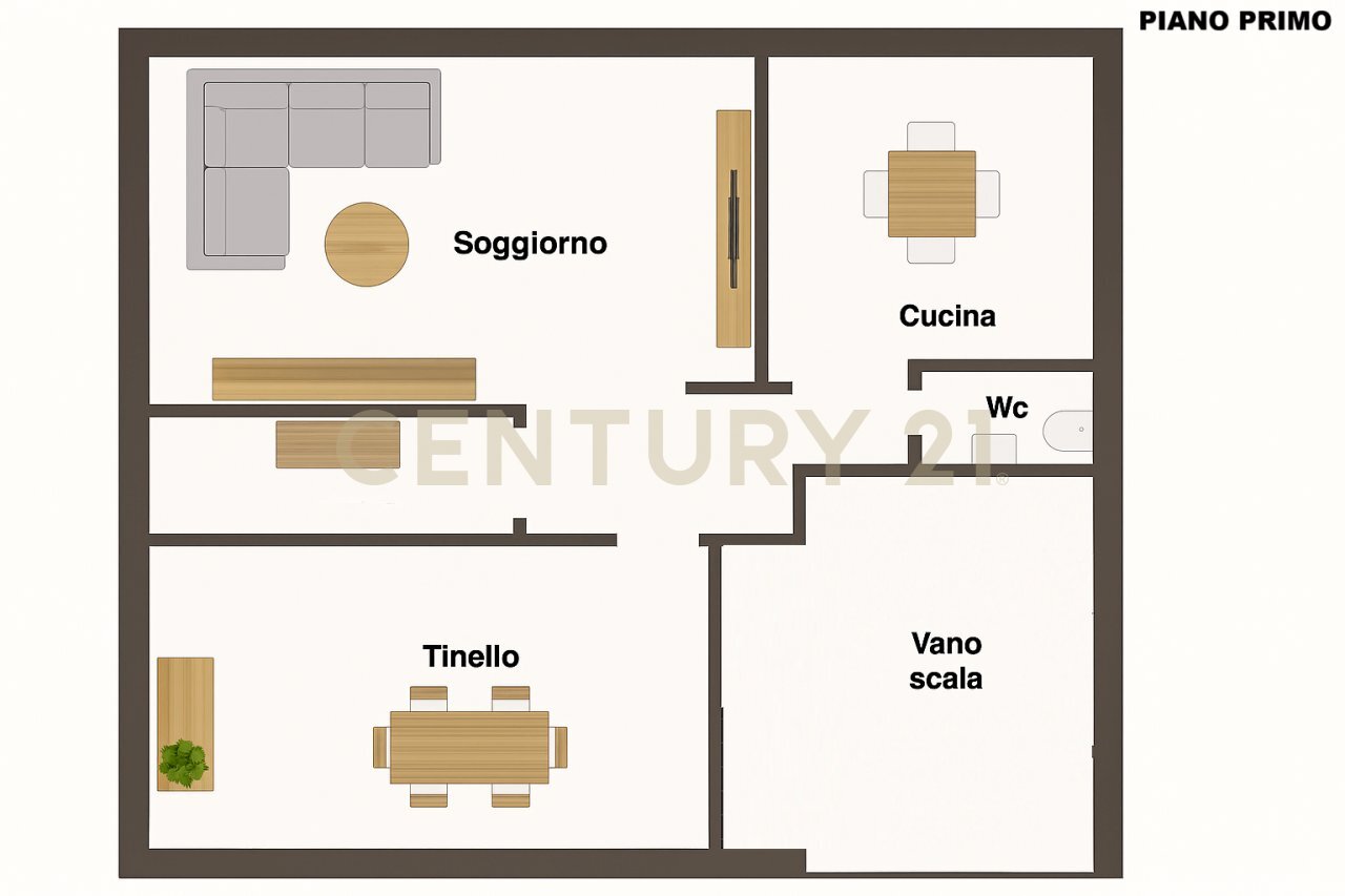 PLANIMETRIA P1.png - Appartamento Via Val di Piatta 10, Abbadia San Salvatore - planimetria 1