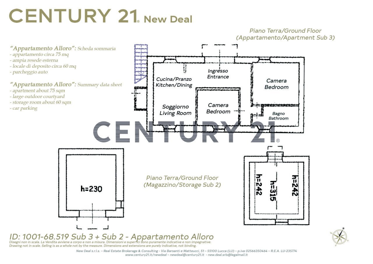 Alloro Planimetria - Quadrilocale Località Gromignana, Coreglia Antelminelli - planimetria 1