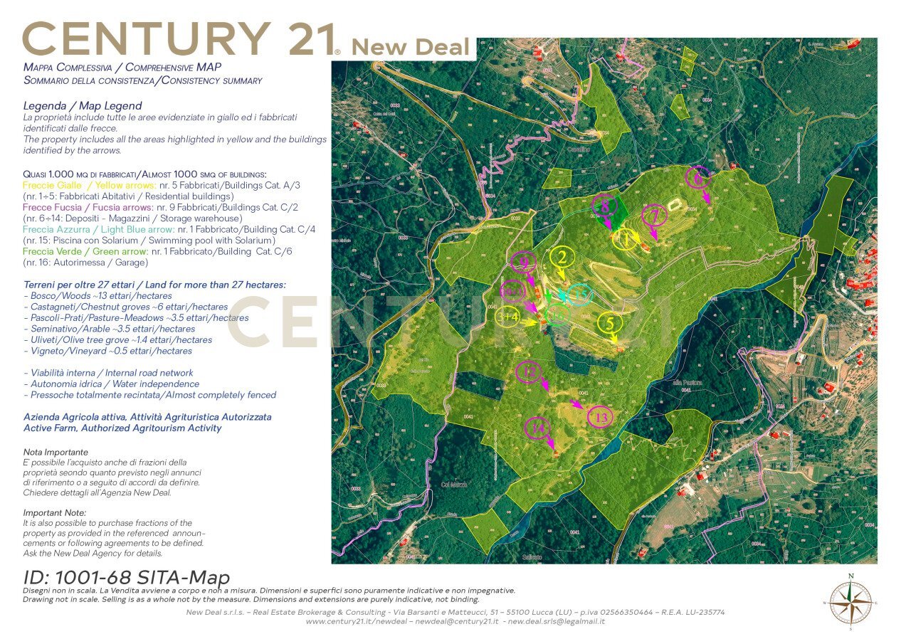 1001-68 Ghivizzano Mappa SITA A3 C21 Numerata.jpg - Rustic Coreglia Antelminelli - photo 1