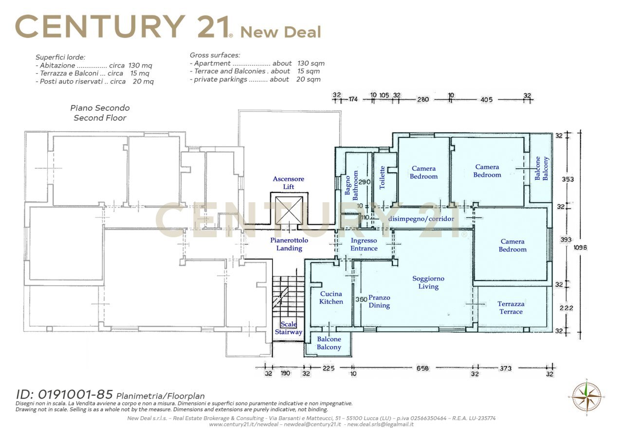 0191001-85 Monsagrati Planimetria C21.jpg - Appartamento Lucca - planimetria 1