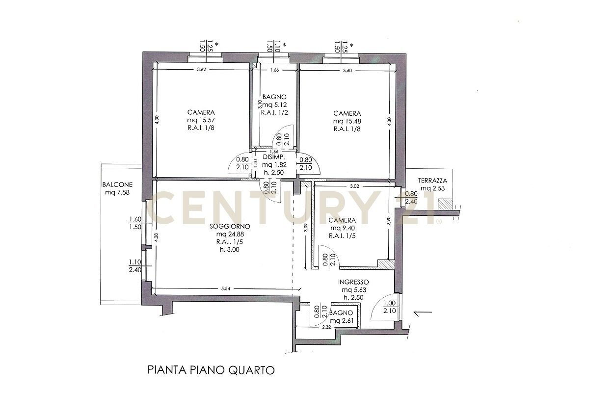 plan p.4_001.jpg - Quadrilocale Via Merano 22, Verona - planimetria 1