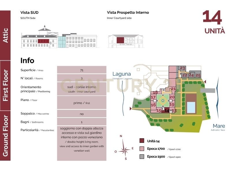 appartamento 14.jpg - Trilocale Vianelli 634, Venezia - planimetria 1