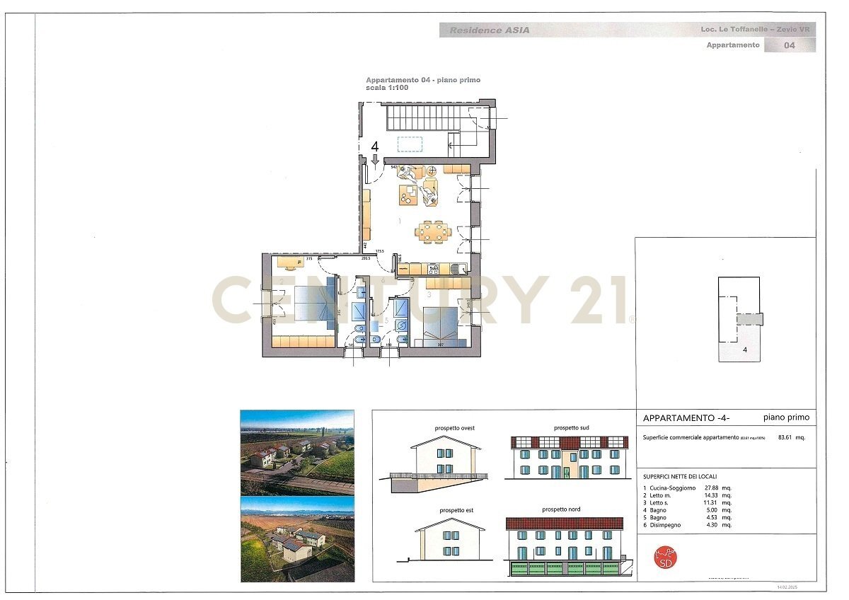 plan A3.jpg - Trilocale Via Toffanelle Nuove, Zevio - planimetria 1