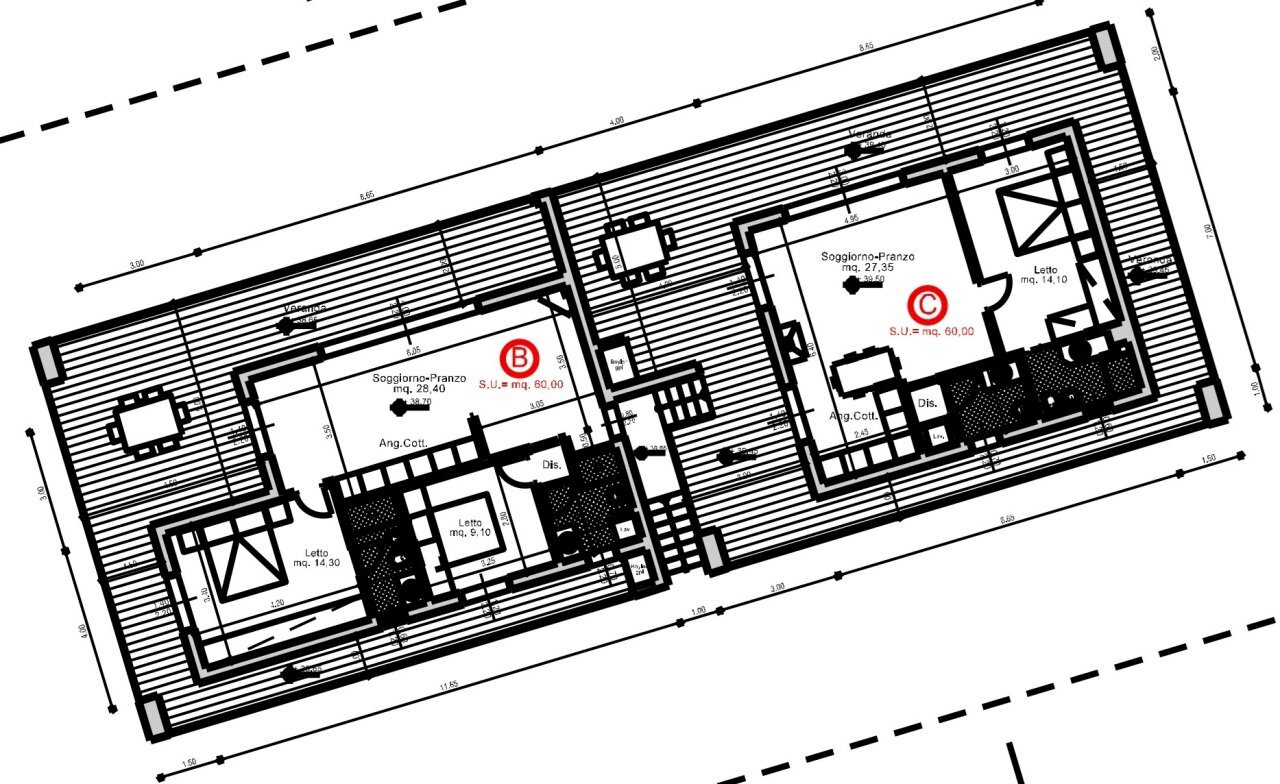 plan primo.jpg - Trilocale Palau - planimetria 1