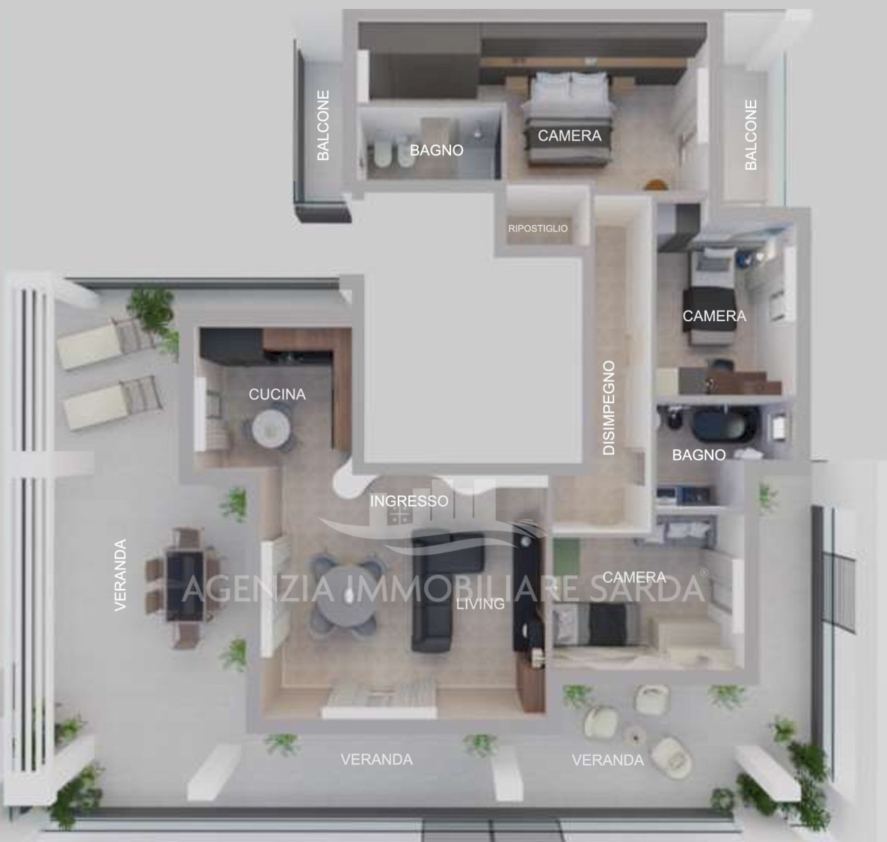 plan attico luxe.jpg - Attico Alghero - planimetria 1