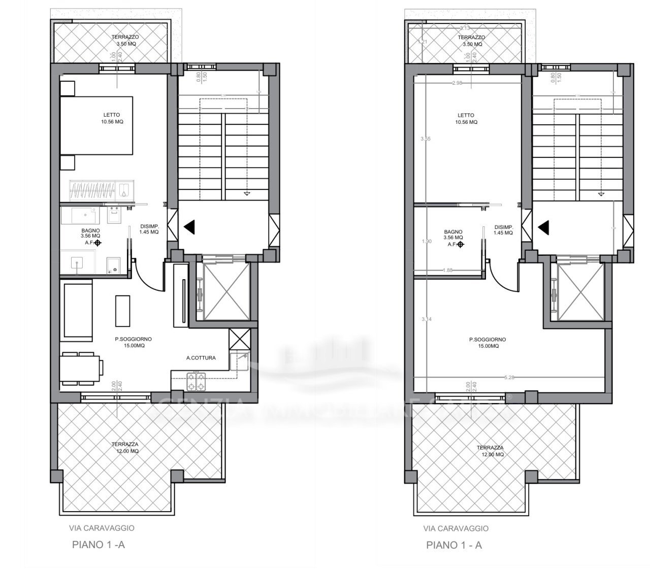 A1 166.jpg - Bilocale Alghero - planimetria 1