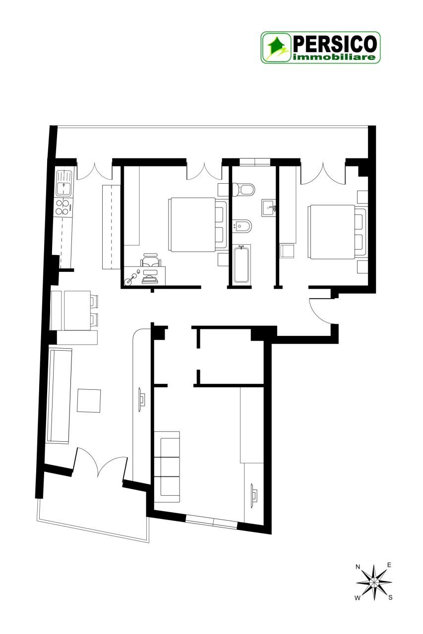sanremo-centro-planimetria - Quadrilocale Via Zeffiro Massa  174, Sanremo - planimetria 1