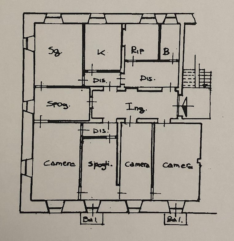 planimetria - Appartamento Via Garibaldi 97, Sanremo - planimetria 1