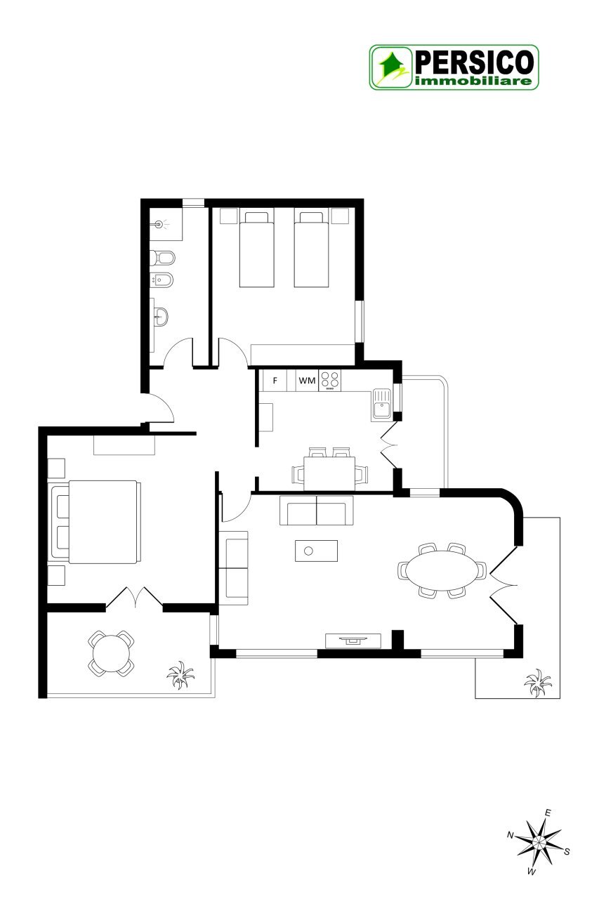 planimetria - Trilocale Via Vallarino  54, Sanremo - planimetria 1
