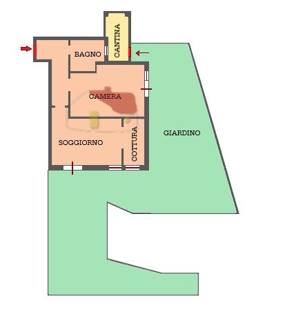 planimetria - Bilocale VIA VALLARINO 92, Sanremo - planimetria 1