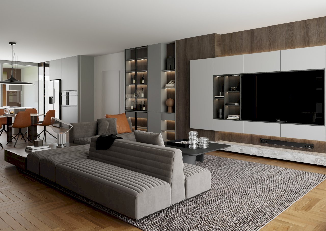 C2 - CUCINA SOGGIORNO..jpg - Quadrilocale Via Giammatteo 39, Lecce - foto 2