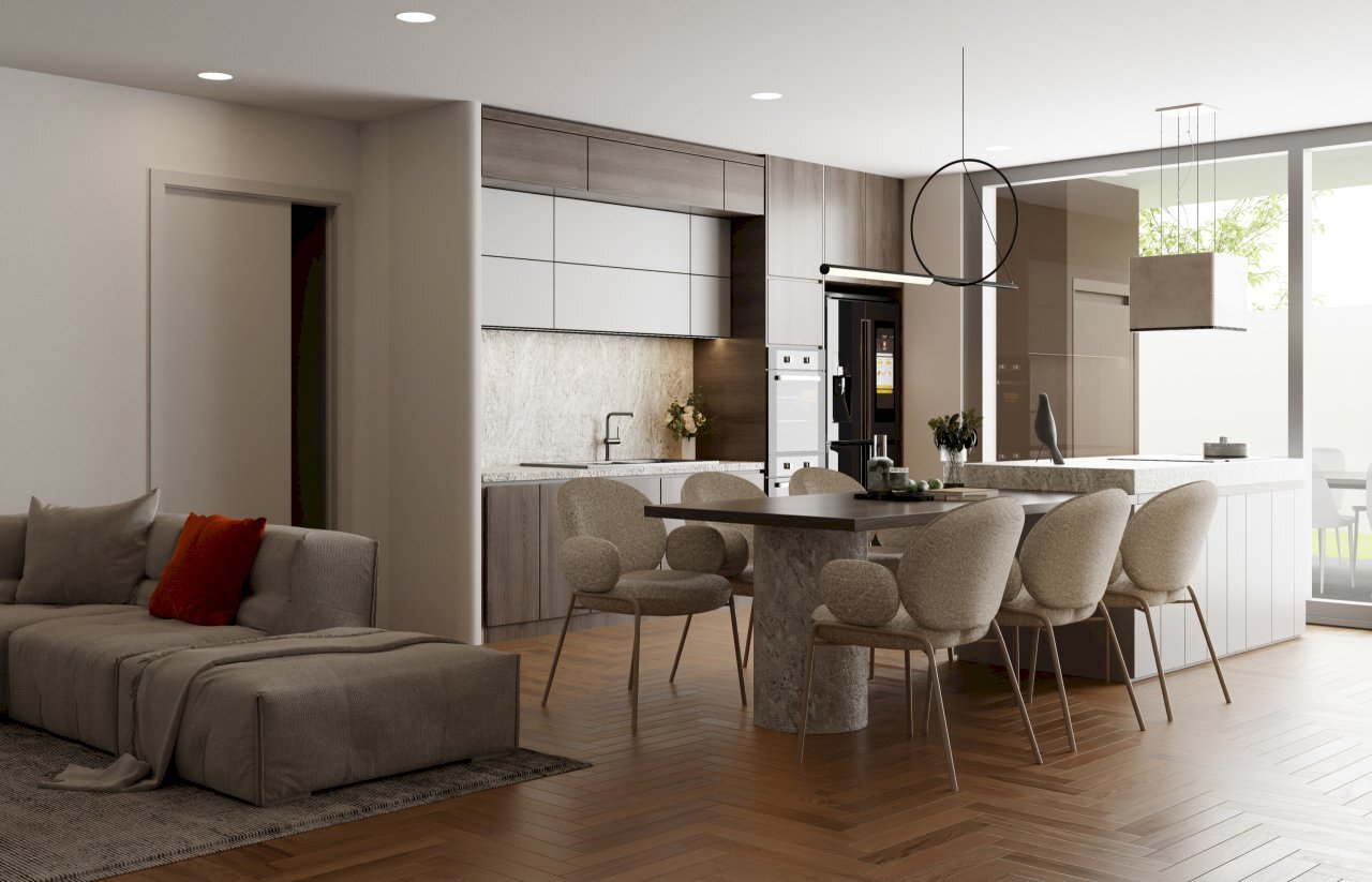 B - SOGGIORNO CUCINA1.jpg - Quadrilocale Via Giammatteo 39, Lecce - foto 3