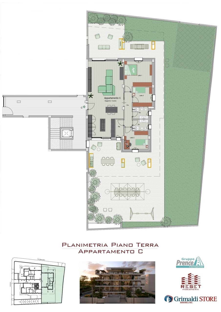 3. PIANO TERRA C_page-0001.jpg - Quadrilocale Via Giammatteo 39, Lecce - planimetria 1