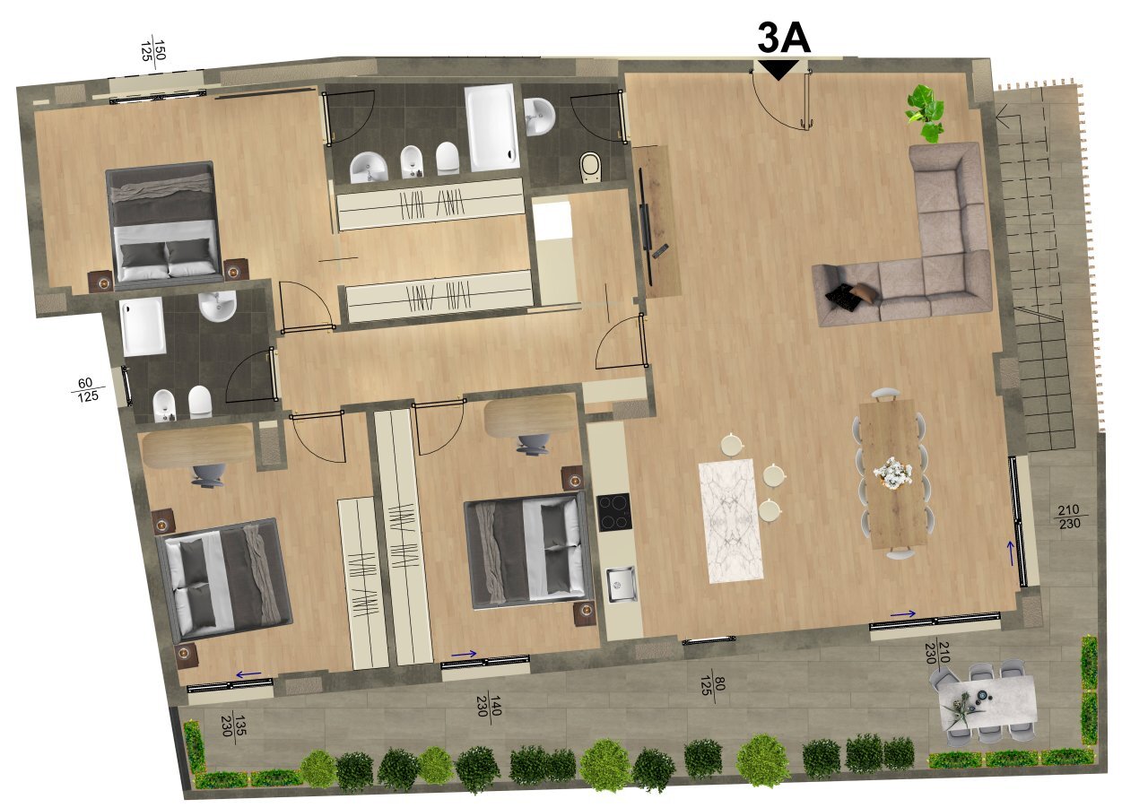 P3_3A_1.png - Attic Via Vincenzo Balsamo 6, Lecce - floor plans 1