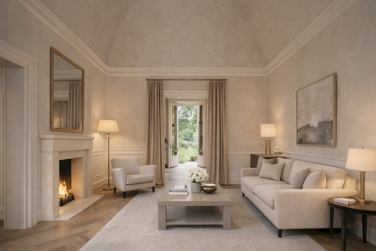 Soggiorno elegante in stile classico.png - Casale Via Messapia 8, Monteroni di Lecce - foto 3