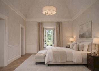 Camera da letto elegante con vista giardino.png - Casale Via Messapia 8, Monteroni di Lecce - foto 5