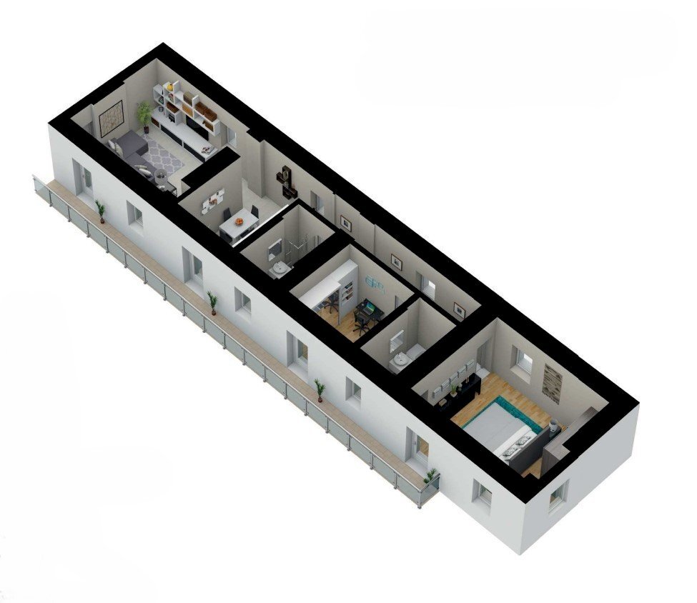 Progetto trilocale - Trilocale Via Leonardo da Vinci 0, Erba - foto 3